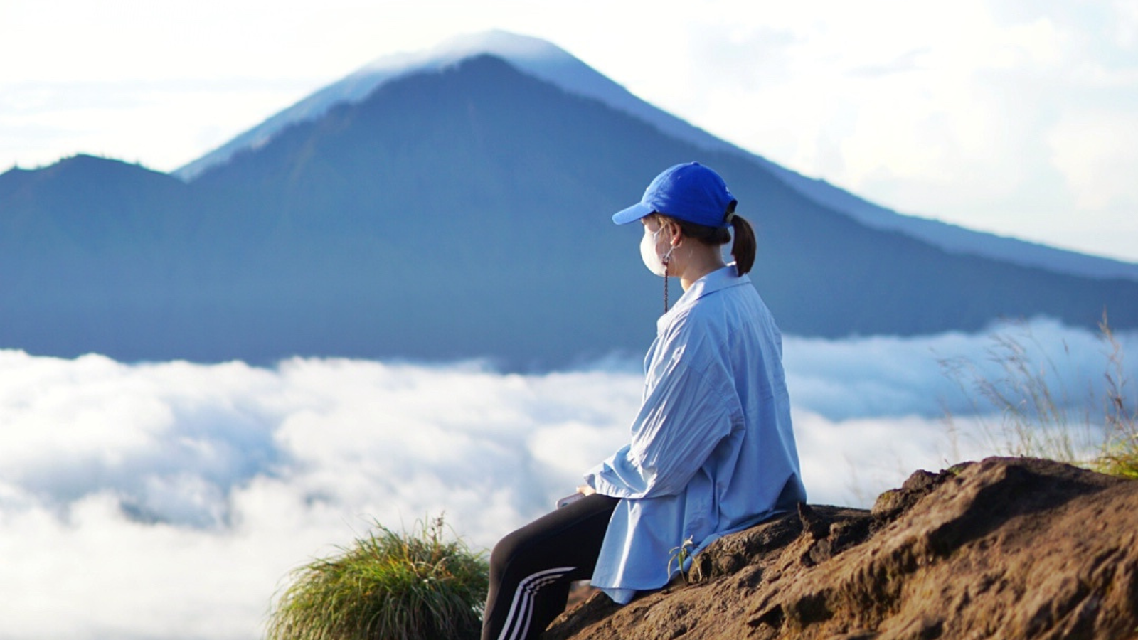 sunrise at mount batur summit